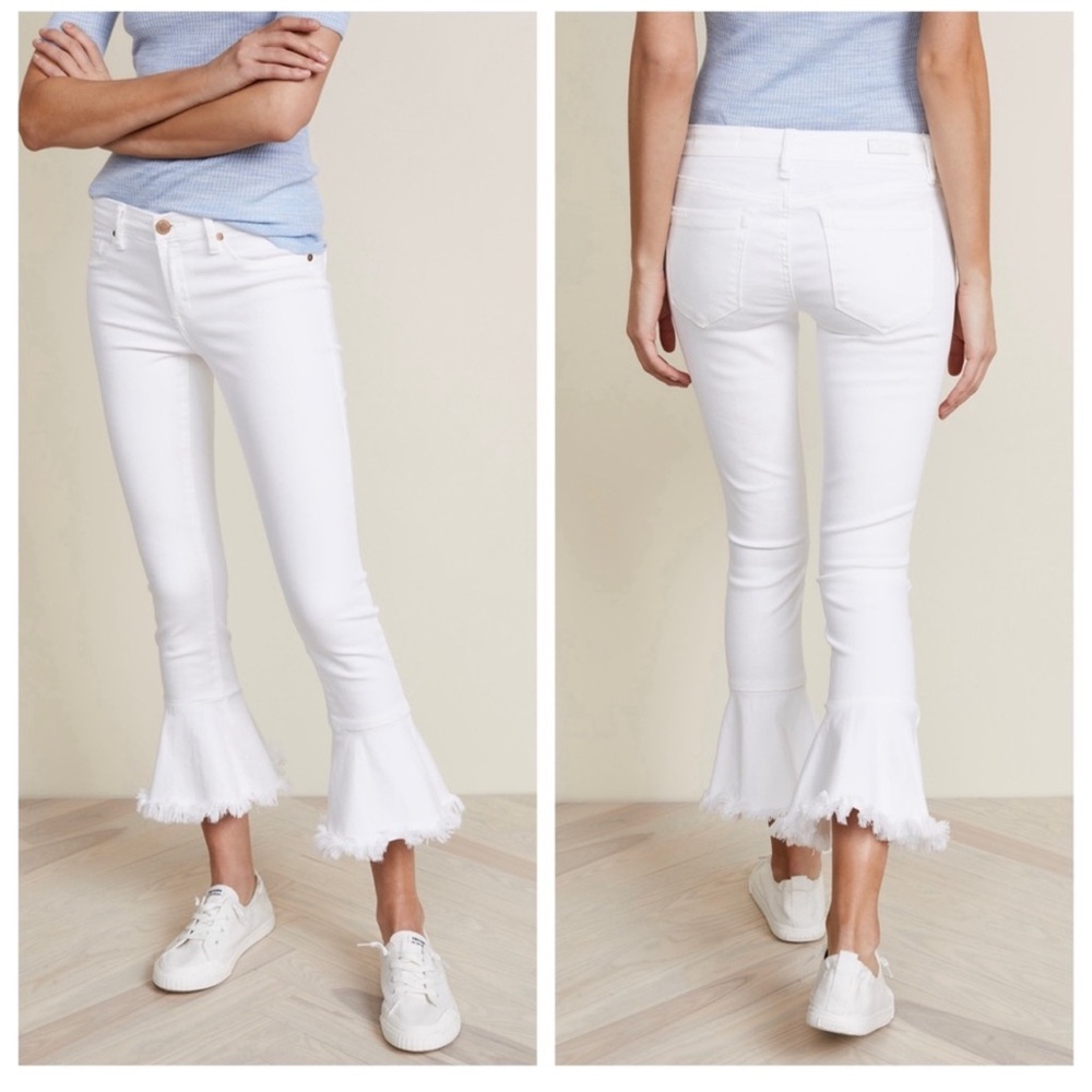Blank NYC White Flare Wide Leg Jeans